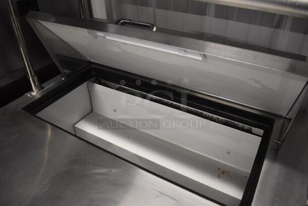 2013 True TSSU-36-08 Stainless Steel Commercial Sandwich Salad Prep Table Bain Marie Mega Top w/ 2 Tier Over Shelf on Commercial Casters. 115 Volts, 1 Phase. 36x30x69. Tested and Powers On But Does Not Get Cold - Image 4 of 7