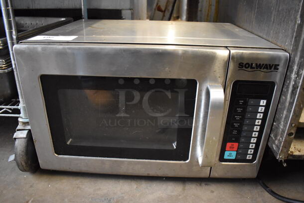 Solwave Stainless Steel Commercial Countertop Microwave Oven. 23x19x15 - Image 1 of 6