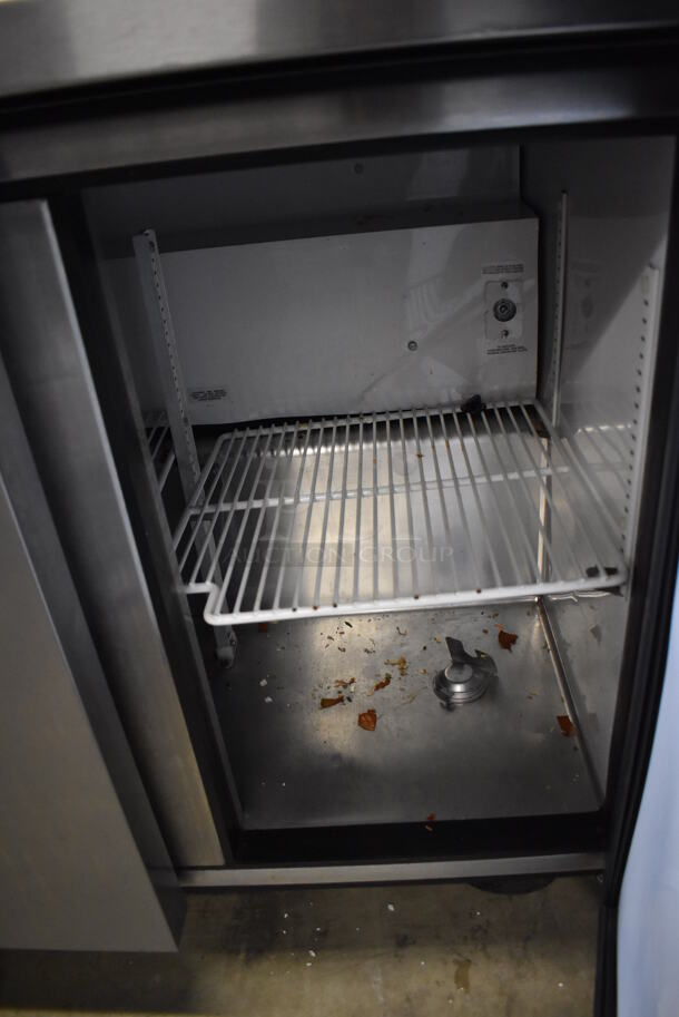 2013 True TSSU-36-08 Stainless Steel Commercial Sandwich Salad Prep Table Bain Marie Mega Top w/ 2 Tier Over Shelf on Commercial Casters. 115 Volts, 1 Phase. 36x30x69. Tested and Powers On But Does Not Get Cold - Image 5 of 7
