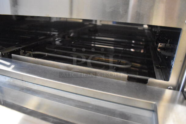 LIKE NEW! Avantco 177DPO18DD Stainless Steel Commercial Countertop Electric Powered Double Deck Pizza Oven / Bakery Oven. Used a Few Times at Trade Show as a Demonstration. 240 Volts. 28x24x23. Tested and Working! - Image 4 of 10