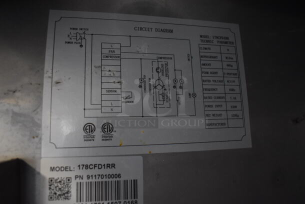 Avantco 178CFD1RR Stainless Steel Commercial Single Door Reach In Cooler on Commercial Casters. 115 Volts, 1 Phase. 29x32x82. Tested and Working! - Image 3 of 5