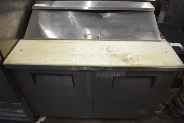2015 True TSSU-48-12 Stainless Steel Commercial Sandwich Salad Prep Table Bain Marie Mega Top on Commercial Casters. 115 Volts, 1 Phase. 48x31x45. Tested and Working! - Image 1 of 7