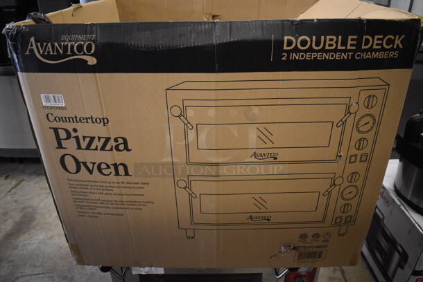 LIKE NEW! Avantco 177DPO18DD Stainless Steel Commercial Countertop Electric Powered Double Deck Pizza Oven / Bakery Oven. Used a Few Times at Trade Show as a Demonstration. 240 Volts. 28x24x23. Tested and Working! - Image 10 of 10