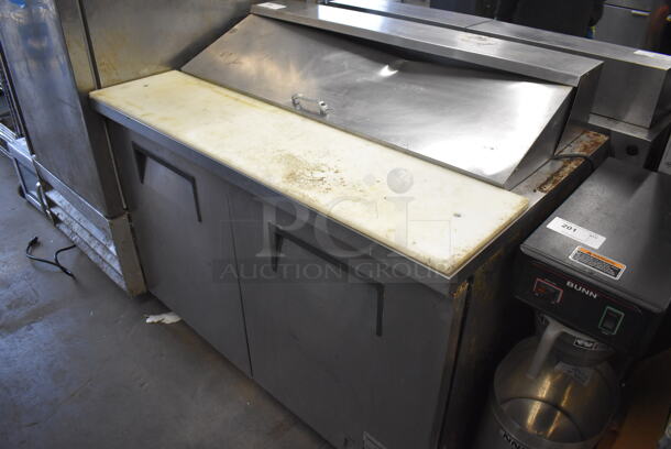 2015 True TSSU-48-12 Stainless Steel Commercial Sandwich Salad Prep Table Bain Marie Mega Top on Commercial Casters. 115 Volts, 1 Phase. 48x31x45. Tested and Working! - Image 2 of 7