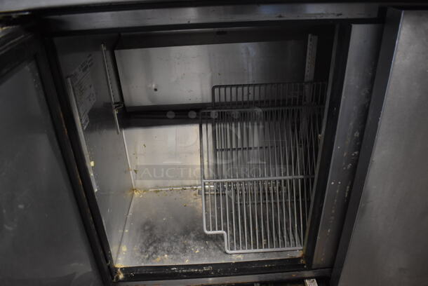 2015 True TSSU-48-12 Stainless Steel Commercial Sandwich Salad Prep Table Bain Marie Mega Top on Commercial Casters. 115 Volts, 1 Phase. 48x31x45. Tested and Working! - Image 6 of 7