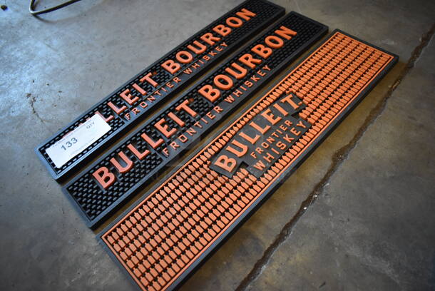 3 Various Bulleit Bar Mats. 20.5x3.5x0.5, 21x5x0.5. 3 Times Your Bid! - Image 2 of 4