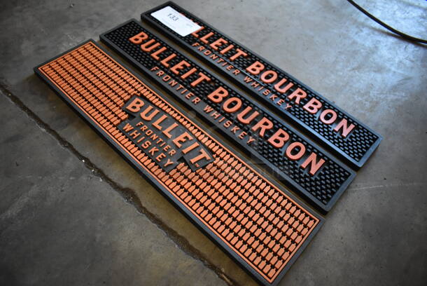 3 Various Bulleit Bar Mats. 20.5x3.5x0.5, 21x5x0.5. 3 Times Your Bid! - Image 3 of 4