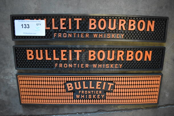 3 Various Bulleit Bar Mats. 20.5x3.5x0.5, 21x5x0.5. 3 Times Your Bid! - Image 4 of 4