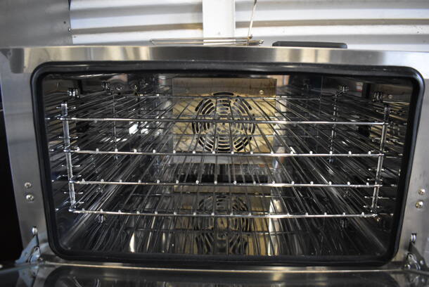 LIKE NEW! Avantco 177CO16 Stainless Steel Commercial Countertop Electric Powered Half Size Countertop Convection Oven. Used a Few Times at Trade Show as a Demonstration. 120 Volts, 1 Phase. 23x22x16. Tested and Working! - Image 5 of 7