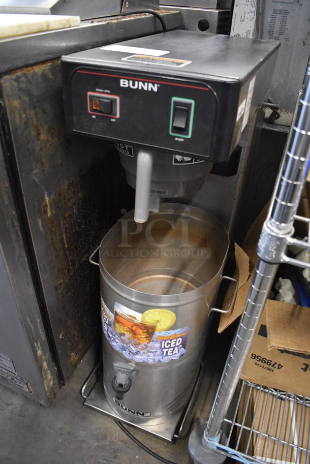 Bunn TB3Q Stainless Steel Commercial Countertop Iced Tea Machine w/ Beverage Holder and Poly Brew Basket. 120 Volts, 1 Phase. 12x24x35 - Image 2 of 5