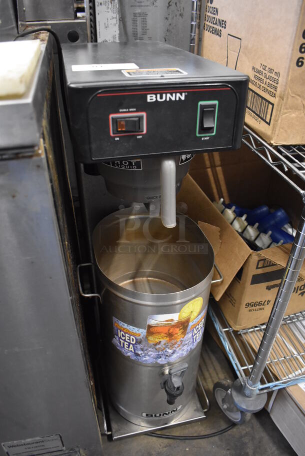 Bunn TB3Q Stainless Steel Commercial Countertop Iced Tea Machine w/ Beverage Holder and Poly Brew Basket. 120 Volts, 1 Phase. 12x24x35 - Image 3 of 5