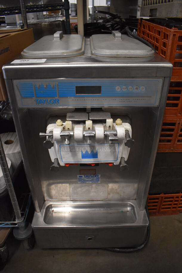 Taylor Stainless Steel Commercial Countertop 2 Flavor w/ Twist Soft Serve Ice Cream Machine. 20x34x37 - Image 1 of 7