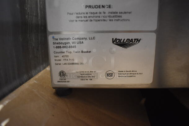 BRAND NEW! Vollrath Cayenne FFA 7110 Stainless Steel Commercial Countertop Electric Powered 10 Pound Deep Fryer w/ 2 Metal Fry Baskets. 120 Volts, 1 Phase. 11x17x12. Tested and Working! - Image 5 of 5