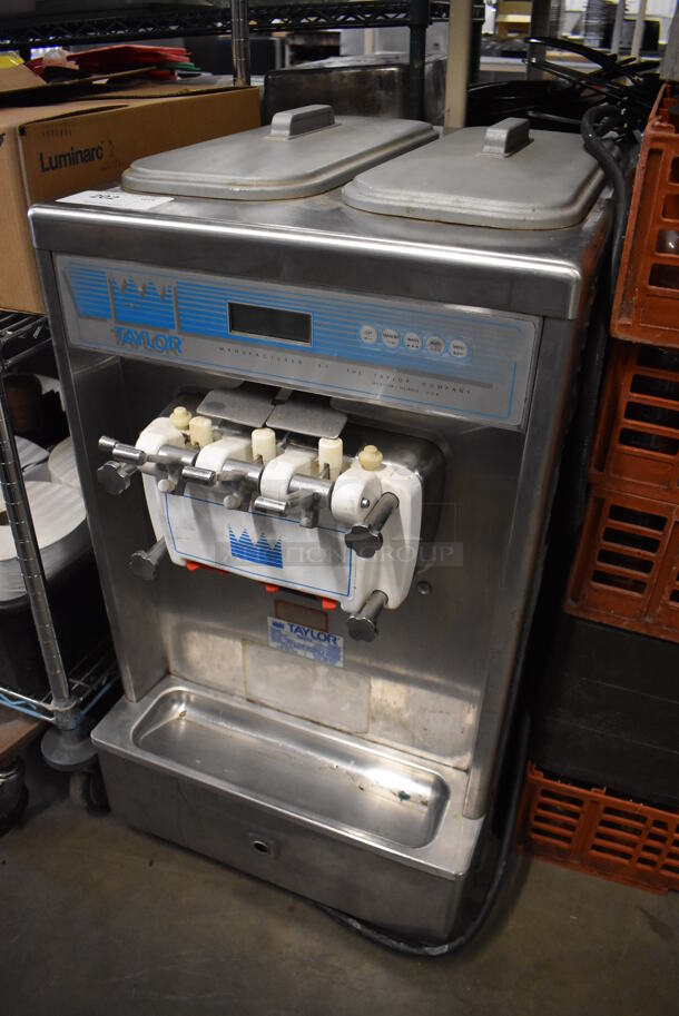Taylor Stainless Steel Commercial Countertop 2 Flavor w/ Twist Soft Serve Ice Cream Machine. 20x34x37 - Image 2 of 7