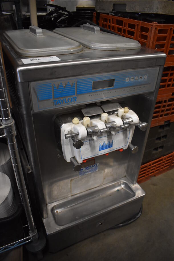 Taylor Stainless Steel Commercial Countertop 2 Flavor w/ Twist Soft Serve Ice Cream Machine. 20x34x37 - Image 3 of 7