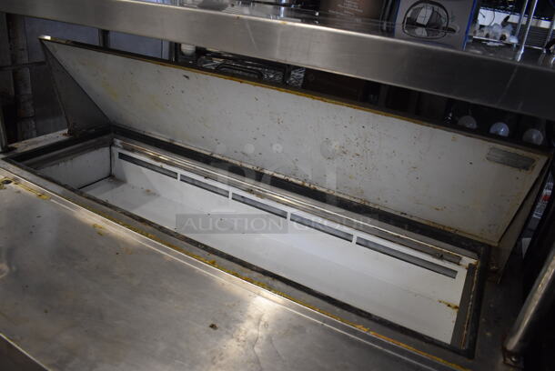 Arctic Air AST48R Stainless Steel Commercial Sandwich Salad Prep Table Bain Marie Mega Top w/ 2 Over Shelves on Commercial Casters. 115 Volts, 1 Phase. 48x30x66. Tested and Powers On But Does Not Get Cold - Image 5 of 8