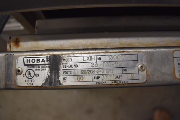 Hobart LXIH Stainless Steel Commercial Undercounter Dishwasher. 120/208-240 Volts, 1 Phase. 24x26x34 - Image 4 of 7