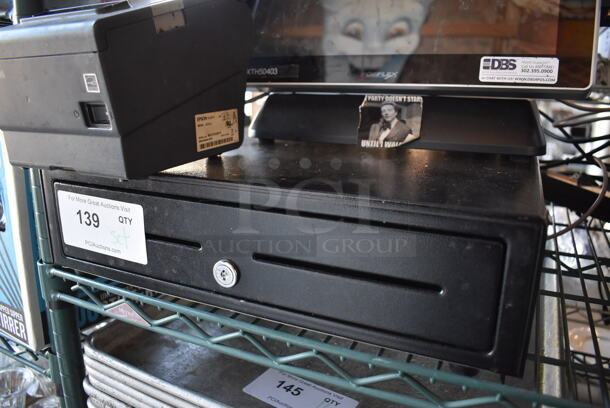 Posiflex XT-3000 15" POS Monitor w/ Credit Card Reading Strip, Epson M244A Receipt Printer and Metal Cash Drawer - Image 7 of 7