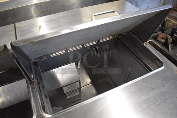 2019 Delfield 4448N-12 Stainless Steel Commercial Sandwich Salad Prep Table Bain Marie Mega Top on Commercial Casters. 115 Volts, 1 Phase. 48x32x42. Tested and Powers On But Does Not Get Cold - Image 4 of 8