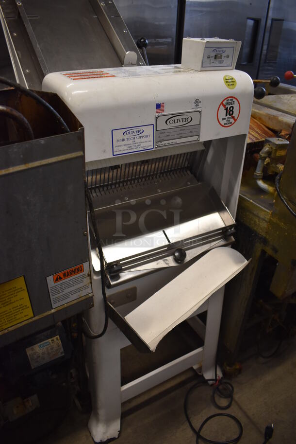Oliver 797-32 Metal Commercial Floor Style Bread Loaf Slicer. 115 Volts, 1 Phase. 21x42x57. Tested and Working! - Image 9 of 9