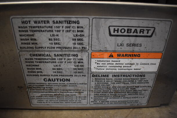 Hobart LXIC Stainless Steel Commercial Undercounter Dishwasher. 120 Volts, 1 Phase. 24x26x34 - Image 8 of 8