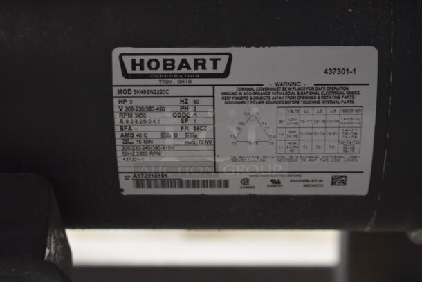 Hobart 6801 Metal Commercial Floor Style Meat Saw. 200-230 Volts, 3 Phase. 43x39x76 - Image 8 of 10