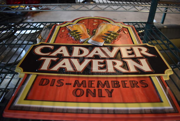 ALL ONE MONEY! Lot of 3 Various Signs; Sierra Nevada, Get Your Woody Serviced Here and Cadaver Tavern. Includes 19x12.5 - Image 4 of 5