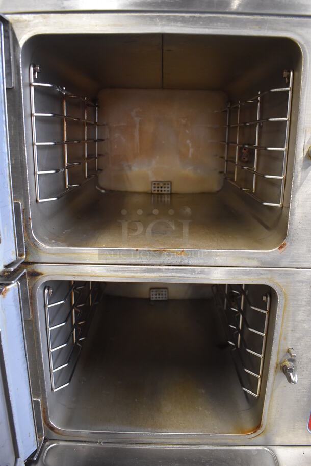 Vulcan C24GA10 Stainless Steel Commercial Floor Style Natural Gas Powered Double Deck Steam Cabinet. 125,000 BTU. 24x36x74. Tested and Working! - Image 5 of 7