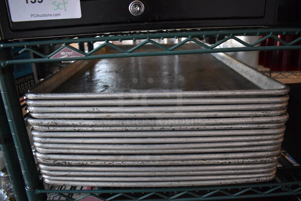 16 Metal Full Size Baking Pans. 18x26x1. 16 Times Your Bid!