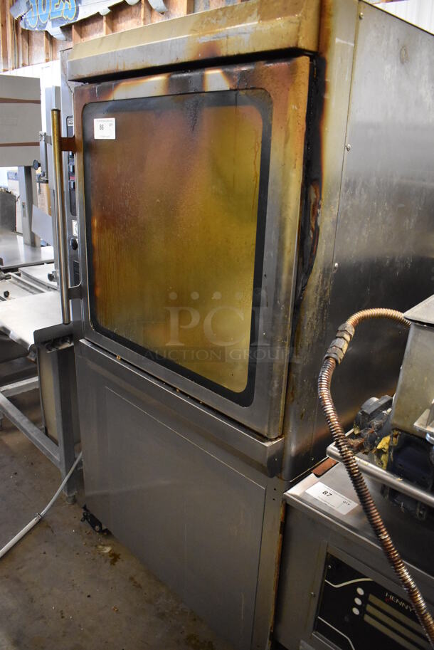 Hobart KA7E Stainless Steel Commercial Floor Style Electric Powered Self Cleaning Rotisserie Oven on Commercial Casters. 208 Volts, 3/1 Phase. 38x35x71 - Image 3 of 12