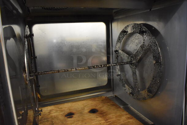 Hobart KA7E Stainless Steel Commercial Floor Style Electric Powered Self Cleaning Rotisserie Oven on Commercial Casters. 208 Volts, 3/1 Phase. 38x35x71 - Image 6 of 12