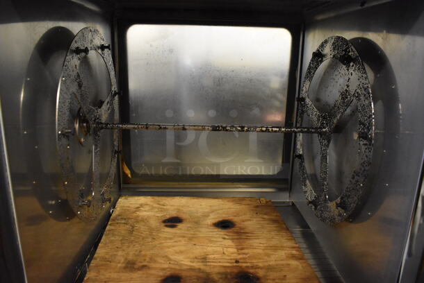Hobart KA7E Stainless Steel Commercial Floor Style Electric Powered Self Cleaning Rotisserie Oven on Commercial Casters. 208 Volts, 3/1 Phase. 38x35x71 - Image 7 of 12