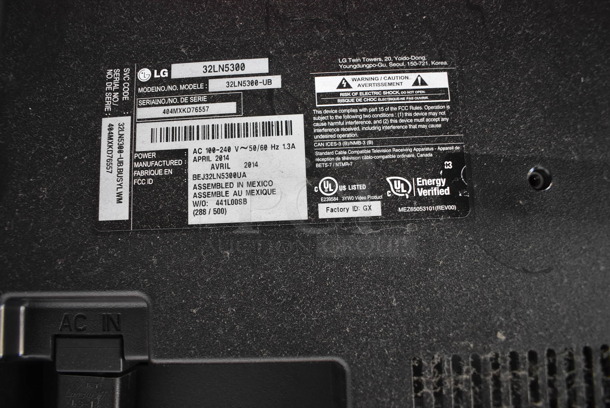2 2014 LG 32LN5300 32" Televisions. 100-240 Volts, 1 Phase. 2 Times Your Bid! - Image 5 of 5