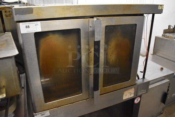 Stainless Steel Commercial Natural Gas Powered Full Size Convection Oven w/ View Through Door and Metal Oven Racks on Metal Legs. For Parts. 40x32x57.5 - Image 2 of 6