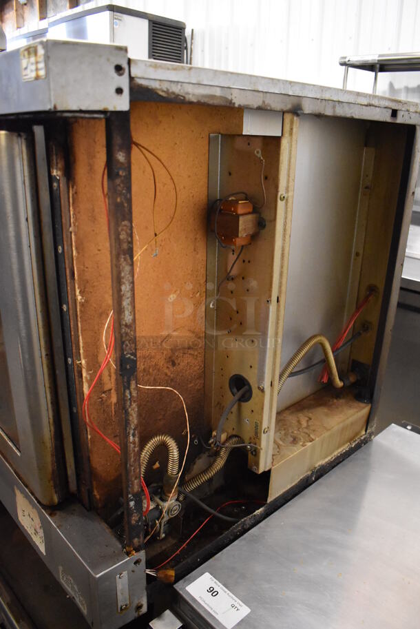 Stainless Steel Commercial Natural Gas Powered Full Size Convection Oven w/ View Through Door and Metal Oven Racks on Metal Legs. For Parts. 40x32x57.5 - Image 4 of 6