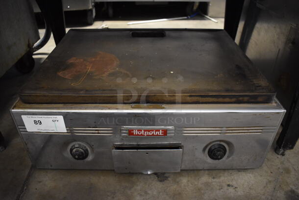 Hotpoint Stainless Steel Commercial Countertop Electric Powered Flat Top Griddle. 220-240 Volts, 1 Phase. 26x20x11