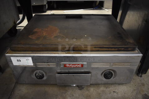 Hotpoint Stainless Steel Commercial Countertop Electric Powered Flat Top Griddle. 220-240 Volts, 1 Phase. 26x20x11