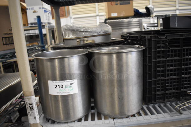 ALL ONE MONEY! Metro Lot of Various Items Including Stainless Steel Cylindrical Bins, Air Pots and Commercial Toilet Paper. Does Not Include Shelving Unit - Image 4 of 9