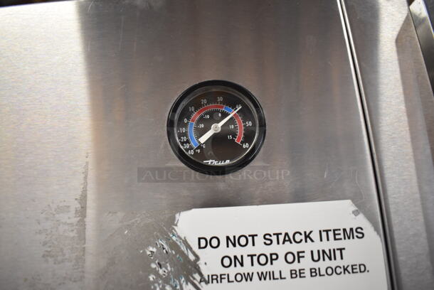 2011 True TG1R-1S ENERGY STAR Stainless Steel Commercial Single Door Reach In Cooler w/ Poly Coated Racks on Commercial Casters. 115 Volts, 1 Phase. 29x35x83. Tested and Working! - Image 4 of 6