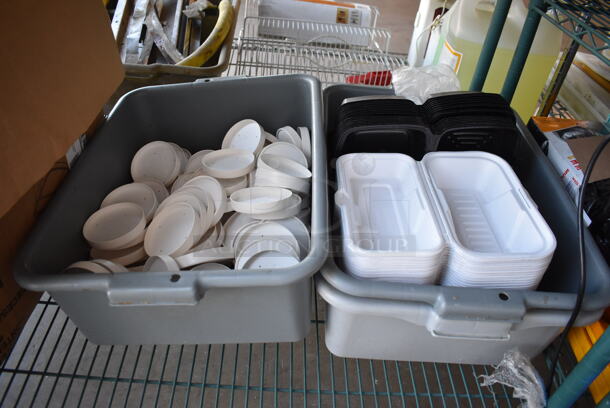 ALL ONE MONEY! Metro Lot of Various Items Including Sundae Glasses, Syrup Pourers, Tickets, Poly Ice Buckets and Paper Products. Does Not Include Shelving Unit - Image 7 of 8