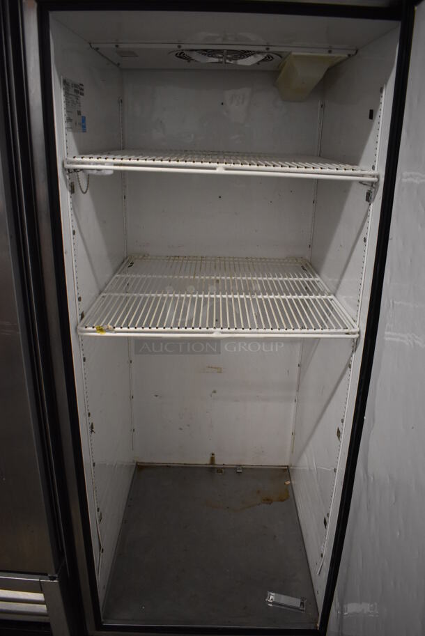 2011 True TG1R-1S ENERGY STAR Stainless Steel Commercial Single Door Reach In Cooler w/ Poly Coated Racks on Commercial Casters. 115 Volts, 1 Phase. 29x35x83. Tested and Working! - Image 5 of 6
