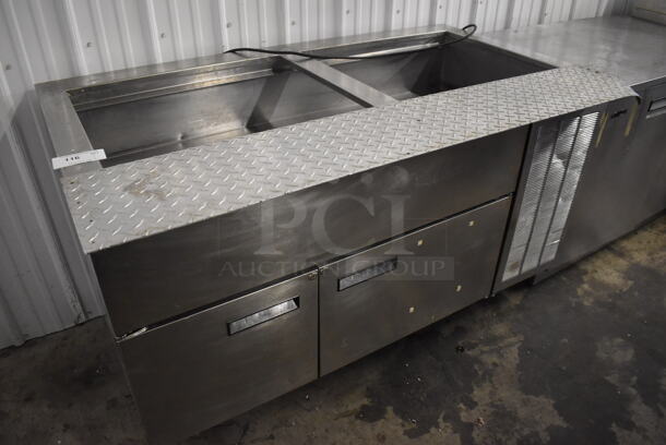 Delfield Stainless Steel Commercial Cold Pan Buffet Station w/ 2 Doors. 60x36x36. Tested and Does Not Power On - Image 1 of 6