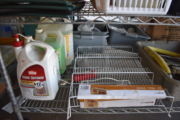 ALL ONE MONEY! Metro Lot of Various Items Including Ceramic Mugs, Silverware Holder, Gas Hose, Menu Covers and Metal Lids. Does Not Include Shelving Unit - Image 2 of 10