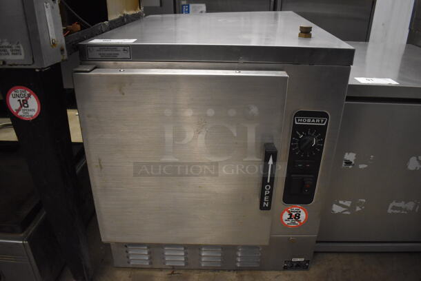 Hobart HC24EA5 Stainless Steel Commercial Electric Powered Single Compartment Steam Cabinet. 208/240 Volts, 3/1 Phase. 24x32x27