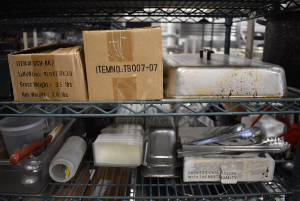 ALL ONE MONEY! Metro Lot of Various Items Including BRAND NEW IN BOX Glassware, Ceramic Dishes and Stock Pots. Does Not Include Shelving Unit - Image 5 of 10