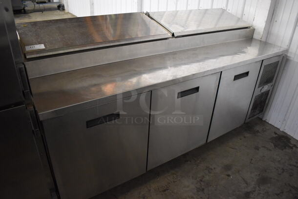 Randell 8383N Stainless Steel Commercial Prep Table on Commercial Casters. 115 Volts, 1 Phase. 83x35x44. Tested and Working! - Image 2 of 9