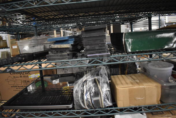 ALL ONE MONEY! Metro Lot of Various Items Including BRAND NEW IN BOX Glassware, Ceramic Dishes and Stock Pots. Does Not Include Shelving Unit - Image 6 of 10