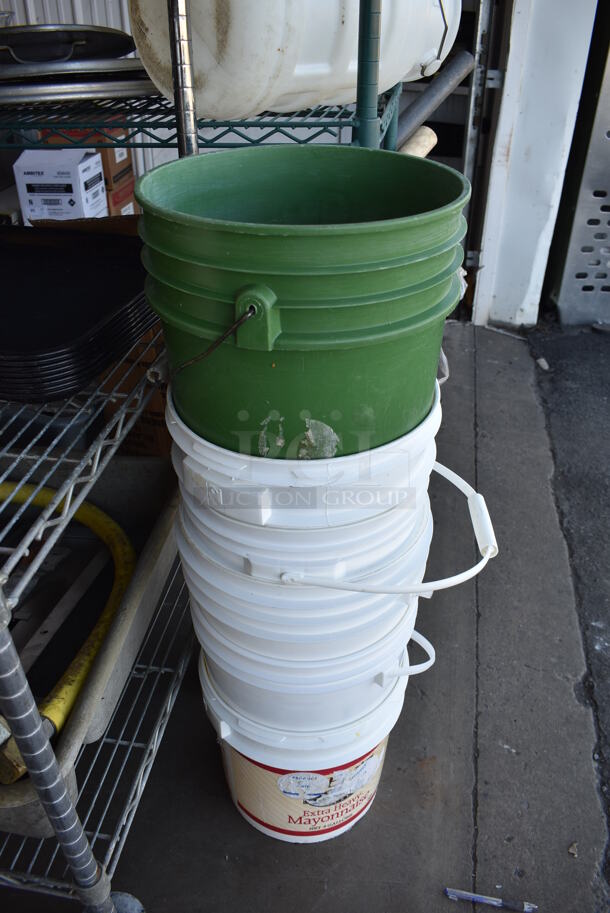 ALL ONE MONEY! Metro Lot of Various Items Including Ceramic Mugs, Silverware Holder, Gas Hose, Menu Covers and Metal Lids. Does Not Include Shelving Unit - Image 10 of 10