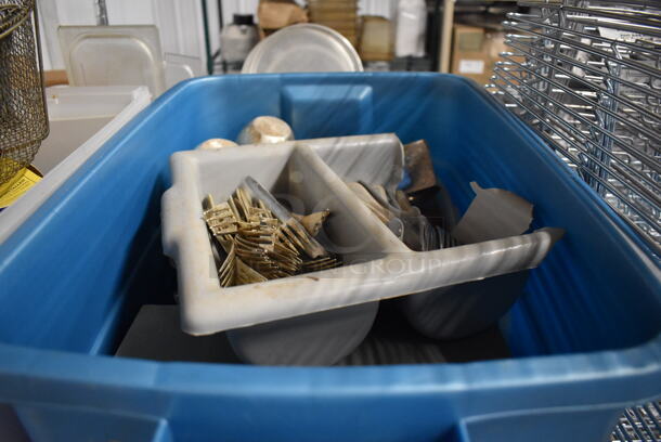 ALL ONE MONEY! Metro Lot of Various Items Including Metal Chafing Dish Frames, Ceramic Dishes, Metal Baking Pans, Koala Diaper Changing Station and Slicer. Does Not Include Shelving Unit - Image 9 of 12