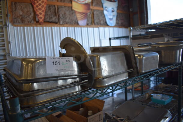 ALL ONE MONEY! Tier Lot of Various Items Including Stainless Steel Drop In Bins. Includes 1/2x4 - Image 1 of 4